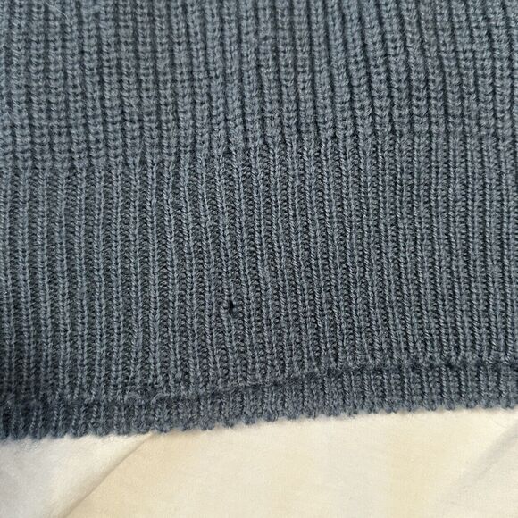 Vintage Wool Sweater Towne and King California Mens L V Neck Shawl Collar Blue - Picture 13 of 15